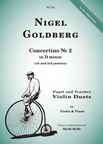 Concertino in d Minor no.2 in the olden Style no.2  for 2 violins (violin and piano)  score and parts