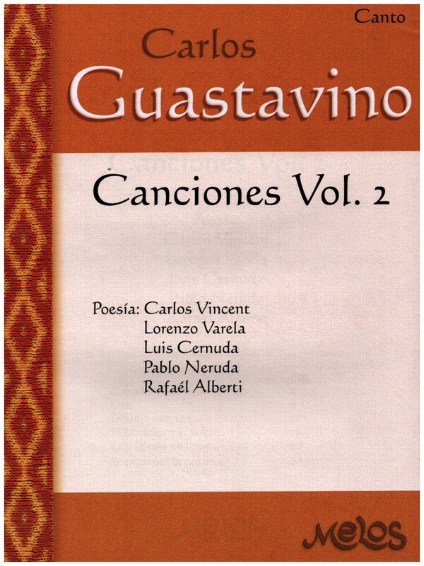 Canciones vol.2  para canto y piano  partitura