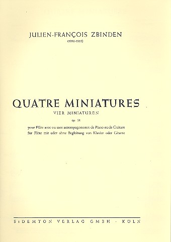 4 Miniatures op.14  für Flöte mit oder ohne Klavier (Gitarre)  