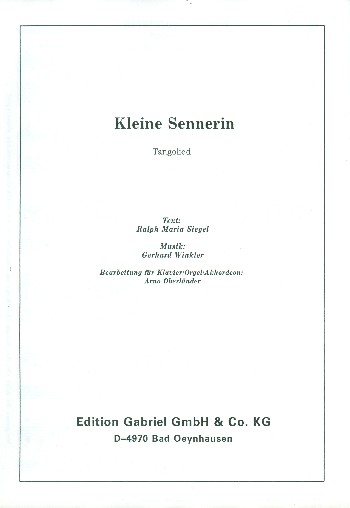 Kleine Sennerin  für Klavier  