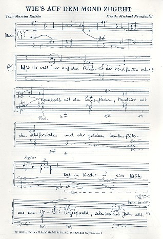 Wie's auf dem Mond zugeht  für Klavier  