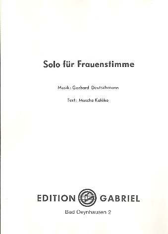 Solo für Frauenstimme    