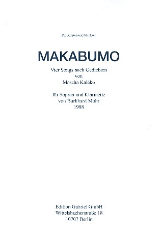 Makabumo für Melodieninstrument in C  und Begleitung  