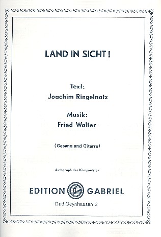Land in Sicht für Melodieinstrument in C  und Begleitung  