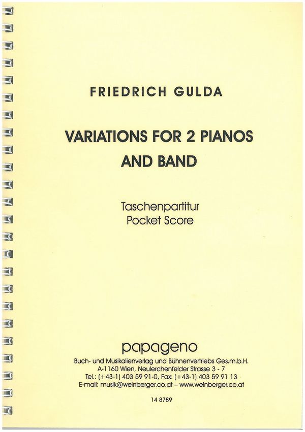 Variations  for 2 pianos and band  pocket score
