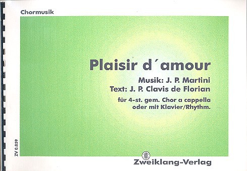 Plaisir d'amour  für gem Chor und Klavier  Partitur