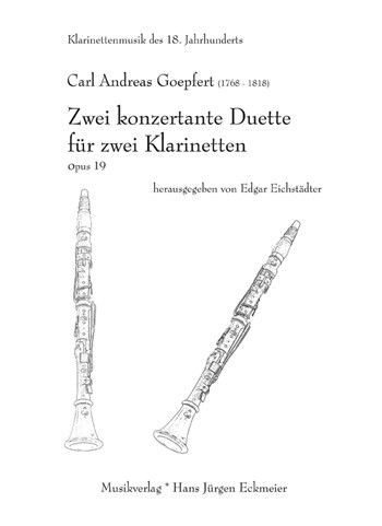 2 konzertante Duette op.19  für 2 Klarinetten  Partitur und Stimmen