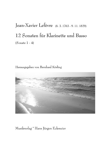 12 Sonaten Band 1 (Nr.1-4)  für Klarinette und Bc  Partitur und Stimme (Bc nicht ausgesetzt)