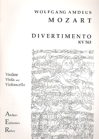 Divertimento Es-Dur KV563&nbsp;&nbsp;für Violine, Viola und Violoncello&nbsp;&nbsp;Partitur und Stimmen