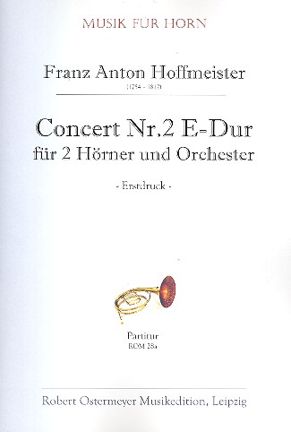 Konzert E-Dur Nr.2  für 2 Hörner und Orchester  Partitur