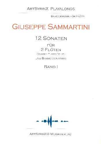 12 Sonaten Band 1 (Nrs.1-4) (+CD)  für 2 Flöten und Bc  2 Spielpartituren Flöte (ohne Bc-Stimme)