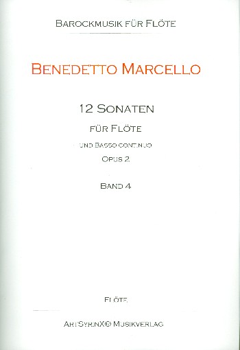 12 Sonaten op.2 Band 4 (Nr.10-12)  für Flöte und Bc  Flöte