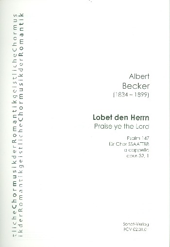 Lobet den Herrn op.32,1&nbsp;&nbsp;für gem Chor a cappella&nbsp;&nbsp;Partitur (dt/en)