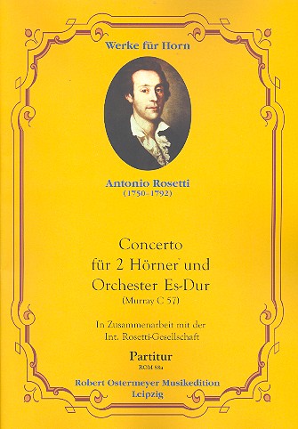 Konzert Es-Dur MurrayC57  für 2 Hörner und Orchester  Partitur