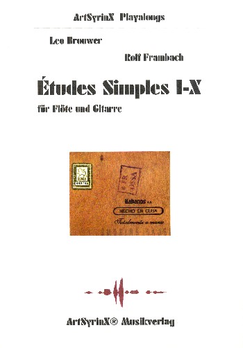 Etudes Simple 1-10 (+CD)  für Flöte und Gitarre  Spielpartitur