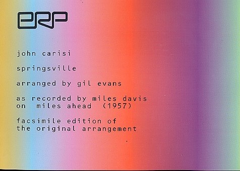 Springsville: for concert band  score,  facsimile  