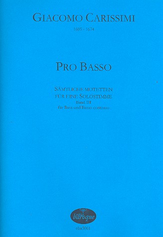 Pro basso  für Bass und Bc  