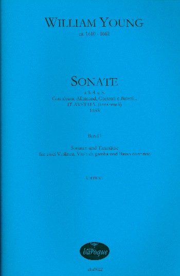 Sonaten à 3, 4 e 5 Band 1 für 2 Violinen,  Viola da gamba und Bc  Partitur (=Klavier) und Stimmen