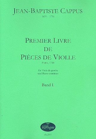 Pièces de violle op.1 Band 1  für Viola da gamba und Bc  Partitur und Stimmen (Bc nicht ausgesetzt)