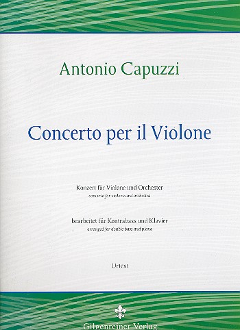 Konzert D-Dur für Violone und Orchester  für Kontrabass und Klavier  