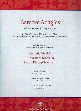 Barocke Adagios  für Flöte und Gitarre  Partitur und Stimmen