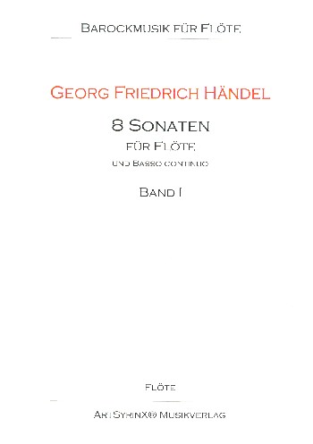 8 Sonaten  für Flöte und Bc  Flötenstimme