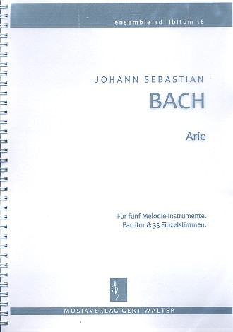 Arie für flexibles Ensemble&nbsp;&nbsp;Partitur und Stimmen&nbsp;&nbsp;