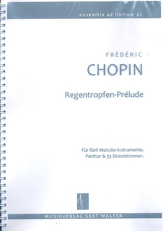 Prélude Des-Dur op.28,15 für flexibles Ensemble&nbsp;&nbsp;Partitur und Stimmen&nbsp;&nbsp;