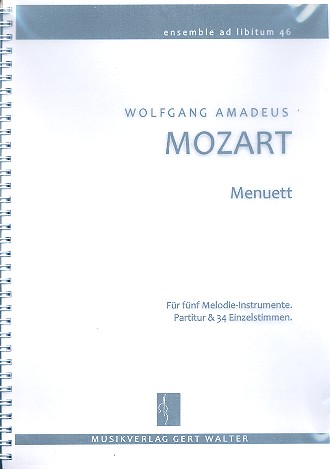 Menuett für flexibles Ensemble&nbsp;&nbsp;Partitur und Stimmen&nbsp;&nbsp;