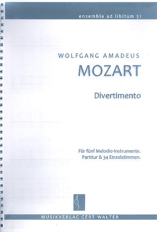 Divertimento für flexibles Ensemble&nbsp;&nbsp;Partitur und Stimmen&nbsp;&nbsp;