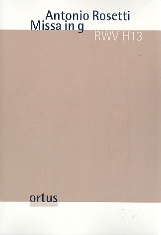 Missa in g RWVH13 für Soli, gem Chor  und Orchester  Partitur