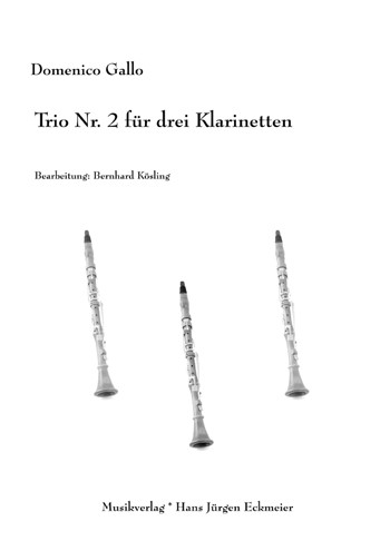 Trio Nr. 2   für 3 Klarinetten  Partitur und Stimmen