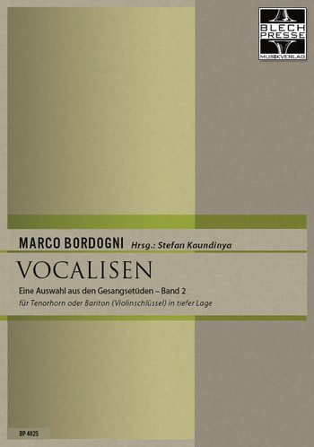 Vocalisen in tiefer Lage Band 2 (Violinschlüssel)  für Tenorhorn (Bariton)  