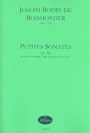 Petites sonates op.66   für 2 Violoncelli (Viole da gamba/Fagotte)  2 Partituren
