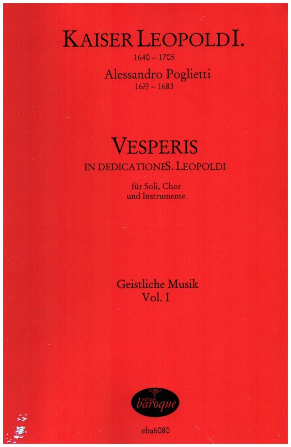 Vesperis in dedicatione S.Michaelis&nbsp;&nbsp;Archangeli für Soli, gem Chor und Instrumente&nbsp;&nbsp;Partitur