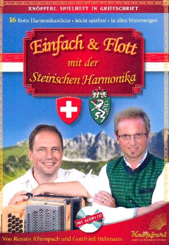 Einfach & flott (+CD)  für Steirische Harmonika in Griffschrift  