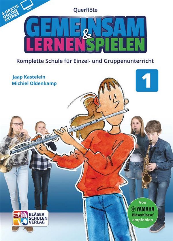 Gemeinsam lernen & spielen Band 1 (+Online Audio)  für Bläserklasse (Blasorchester)  Flöte
