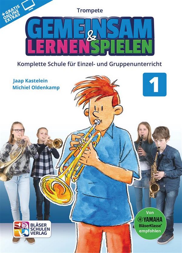 Gemeinsam lernen & spielen Band 1 (+Online Audio)  für Bläserklasse (Blasorchester)  Trompete