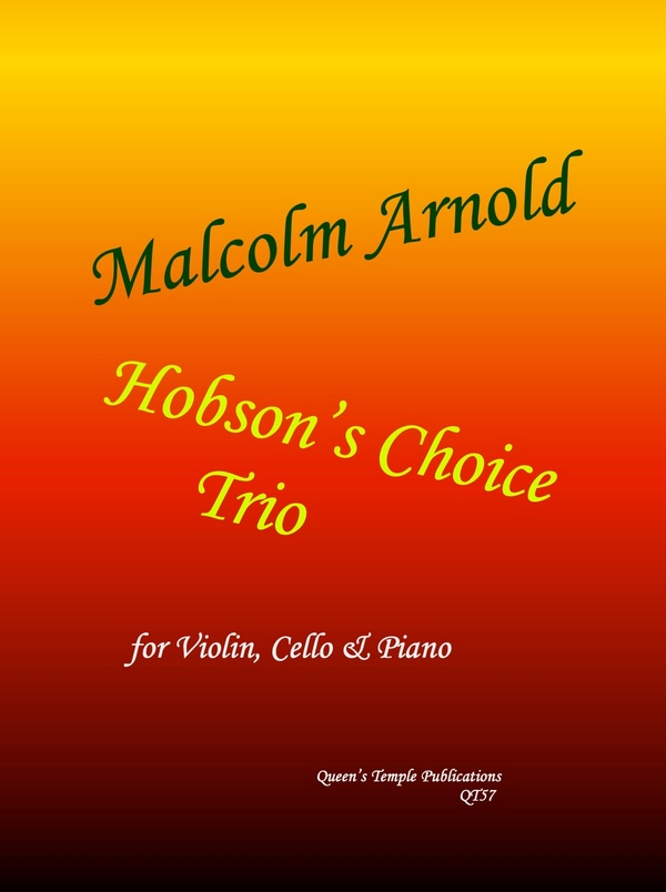 Hobson's Choice Trio&nbsp;&nbsp;for violin, cello and piano&nbsp;&nbsp;parts