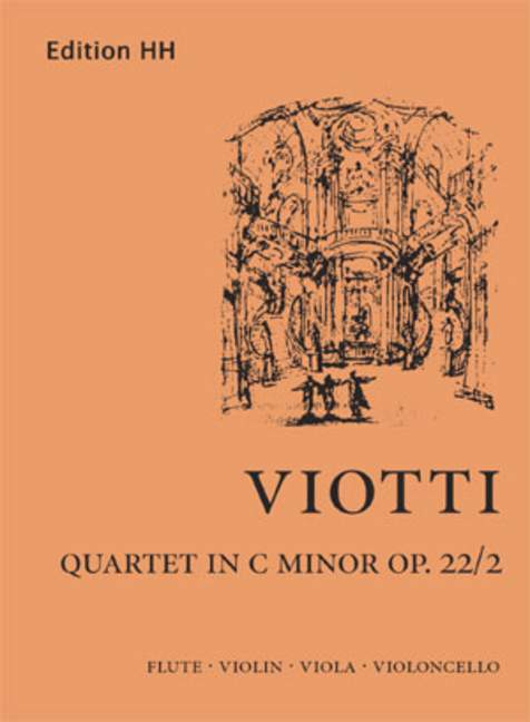 Quartet c-moll op. 22,2&nbsp;&nbsp;für Flöte, Violine, Viola und Violoncello&nbsp;&nbsp;Partitur und Stimmen