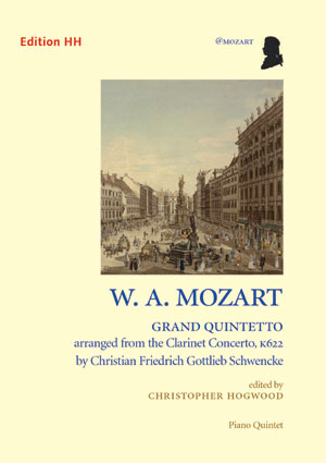 Grand Quintetto from Clarinet Concerto KV622  for 2 violins, viola, violoncello and piano  score and parts