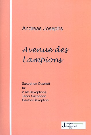 Avenue des lampions  für 4 Saxophone (AATBar)  Partitur und Stimmen