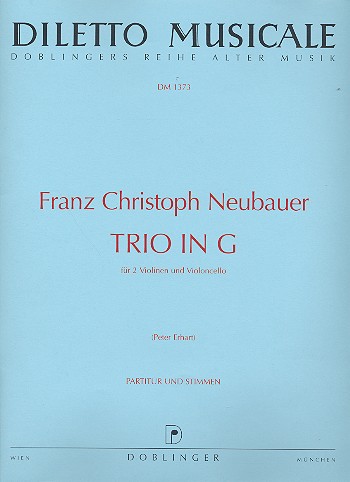 Trio G-Dur für 2 Violinen und Violoncello  Partitur und Stimmen  