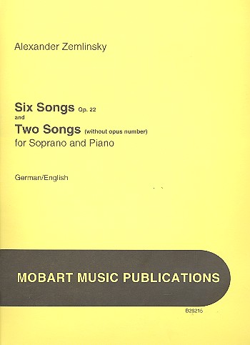 6 songs op.22 and 2 songs without op.  for soprano and piano (ger/en)  