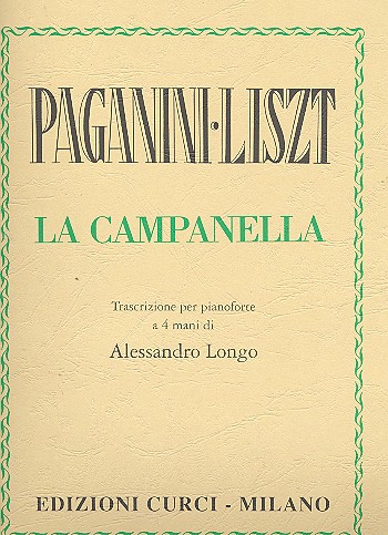 La campanella&nbsp;&nbsp;per pianoforte a 4 mani&nbsp;&nbsp;