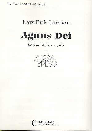 Agnus Dei  for mixed choir a cappella  score (la)