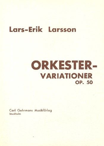 Orkestervariationer op.50    study score
