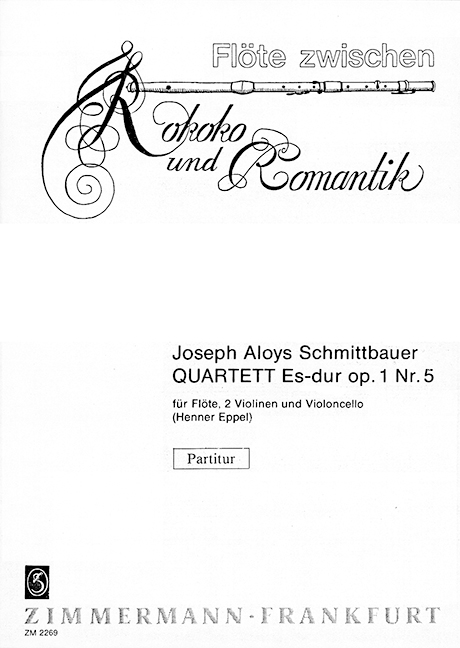 Quartett Es-Dur op.1,5&nbsp;&nbsp;für Flöte, 2 Violinen und Violoncello&nbsp;&nbsp;Partitur