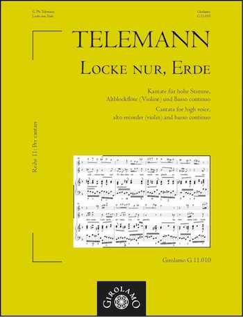 Locke nur, Erde   für hohe Stimme, Altblockflöte (Vl) und Bc  Partitur und Stimmen