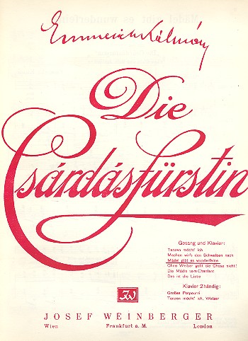 Mädel gibt es wunderfeine &nbsp;&nbsp;für Gesang und Klavier&nbsp;&nbsp;Einzelausgabe